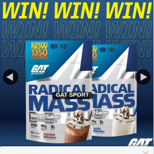 Nutrition Systems – Win New Gat Sport Radical Mass Weight Gainer