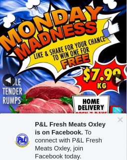 P&L Fresh Meats Oxley – Win a Whole Tender Rump