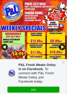 P&L Fresh Meats Oxley – Win $50.00 Worth of Free Meat