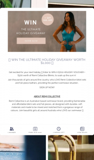 Remi Collective – Win a $700 Holiday Voucher $300 Worth of Remi Collective Bikinis (prize valued at $1,000)