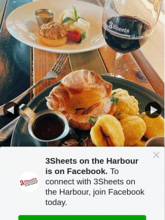 3Sheets on the harbour – Win Our New Sunday Dinner Roast for You and 3 Friends
