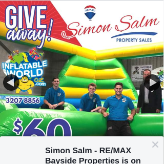 Simon Salm Re-Max bayside properties – Win a $60 Voucher to Inflatable World Victoria Point Queensland