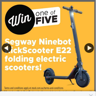 Stack Magazine – Win One of Five Segway E22 Kickscooters
