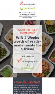 The Helping Hub – Win 2 Weeks Worth of Ready Made Meals for a Friend