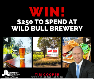 Tim Cooper – Win a $250 Voucher to Spend at Wild Bull Brewery In The Spectacular Hills of Ferguson Valley
