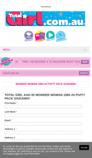 Total Girl – Win a Wonder Woman 1984 Activity Pack (prize valued at $1,032)