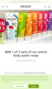 Weleda – Win 1 of 3 Sets of Our Entire Body Wash Range (prize valued at $159.6)