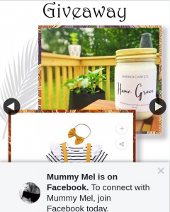 Win a Candle and $20 Voucher Mummy Mel 5pm
