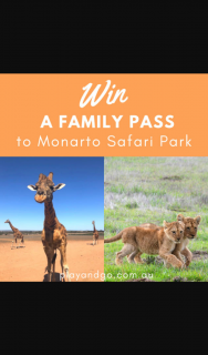 Win a Family Pass (2 Adults 3 Children) to Monarto Safari Park
