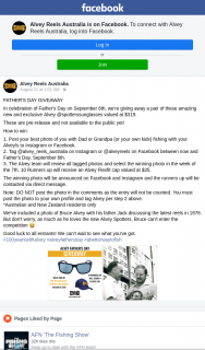Alvey Reels Australia – Win a Pair of Alvey Sunglasses (prize valued at $319)