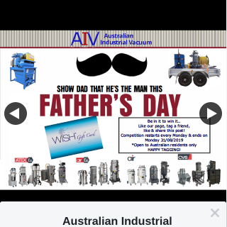 Australian Industrial Vacuum – Win a $100 Wish Giftcard on Us