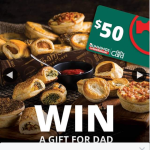 Banjo’s Bakery Cafe – Win a Banjo’s Mega Family Box a $50 Bunnings Gift Card for Dad this Father’s Day