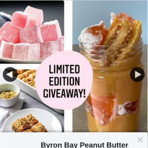 Byron Bay Peanut Butter – Win Limited Edition Peanut Butter 7pm