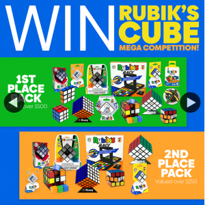 Catch – Win 1 of 2 Rubik’s Cube Prize Packs (prize valued at $799)