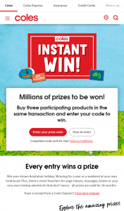 Coles Instant – Win Competition Promotion