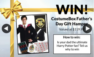 Costume Box – Win One of Our Awesome Father’s Day Hampers (prize valued at $110)