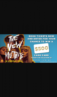 Dendy Cinemas – Win a $500 Eftpos Cash Card