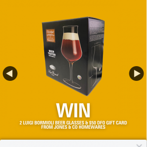 DFO Brisbane – Win Two Jones and Co Beer Glasses Plus a $50 Dfo Gift Voucher to Spoil The Special Man In Your Life