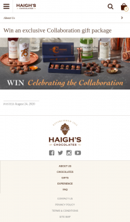 Haigh’s Chocolates – Win this Exclusive Prize