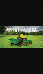 John Deere – Win The Grand Prize (prize valued at $5,489)