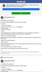 Liberty Equipment Hire – Win a $100 Bunnings Gift Card (prize valued at $100)