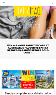 Mama Mag – Win 5 Night Paradise Resort Gold Coast (prize valued at $2,490)