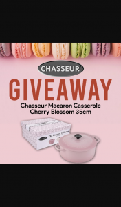 Mega Boutique – Win a Chasseur Macaron Casserole Cherry Blossom 35cm