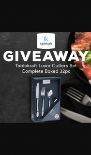 Mega Boutique – Win a Tablekraft Luxor Cutlery Set Complete Boxed 32pc