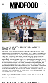 Mindfood – Win 1 of 4 Copies of Schitt’s Creek The Complete Series on DVD (prize valued at $89.95)