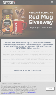 Nescafe – Win 2 Nescafé Mugs & 2 Nescafé Blend 43 Samples (prize valued at $500)