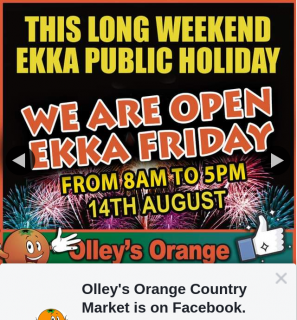 Olley’s Orange Country Market – Win a Veg Box Or Tag Any 5 Friends for Your Chance to Win a $100 In-Store Voucher to Spend on Fresh Food and Groceries