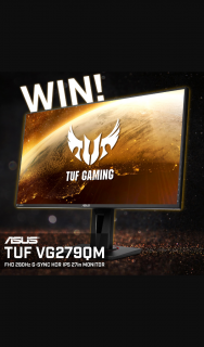PC Case Gear – Win an Asus Tuf Vg279qm 280hz G-Sync 27″ Monitor (prize valued at $689)