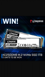 PC Case Gear – Win 1 of 2 Kingston Kc2500m8 1TB Nvme Ssd’s