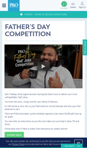 P&O Cruises – Win Father’s Day Competition