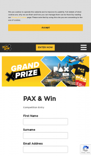 Reed Exhibitions – Win a Pax 2021 Ultimate Experience for 2 Instant Prizes