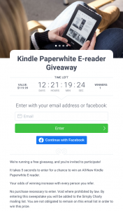 Simply Charly – Win an All New Kindle Paperwhite E Reader (prize valued at $119)
