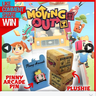 Stack magazine – Win The Major Prize of Two Moving Out Box Plushies a Moving Out Pinny Arcade Pin