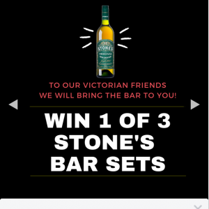 Stones Original – Win One of Three Stones Bar Sets