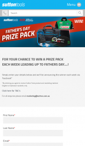 Sutton Tools – Win a Prize Pack