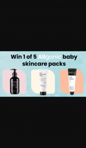 Tell Me Baby – Win 1 of 5 Allganic Baby Skincare Packs (prize valued at $62)