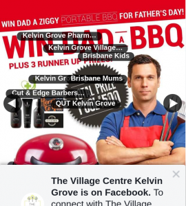 The Village Kelvin Grove – Win Dad a Ziggy Portable Bbq for Father’s Day (prize valued at $500)