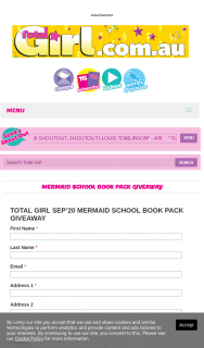 Total Girl – Win 1/12 Mermaid School Packs (prize valued at $540)