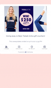 Treball Active – Win One of Two $250 Vouchers