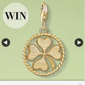 Win Our Yellow-Gold Cloverleaf Charm Pendant From Our Charm Club Collection Again