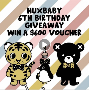 Huxbaby – Win a $600 voucher