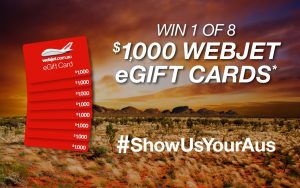 Webjet – Regional Discovery – Win 1 of 8 Webjet e-gift cards valued at $1,000 each