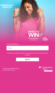 Casuarina Square Shopping Centre – Win It’ Promotion (prize valued at $15,075)