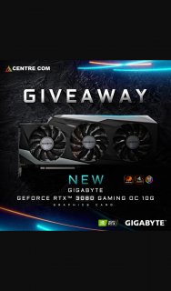Centre Com – Win a Gigabyte Geforce Rtx 3080 Gaming Oc 10g Gpu