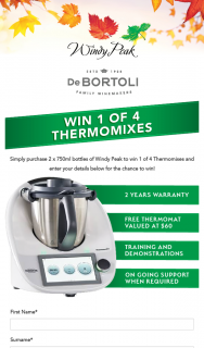 De Bortoli – Win a Tm6 Thermomix Valued at $2269 (prize valued at $2,329)