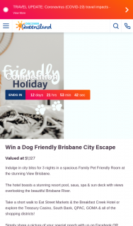 Discover Queensland – Win a Dog Friendly Brisbane City Escape (prize valued at $1,127)